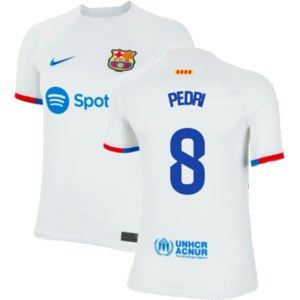 Nike (LB) 2023-2024 Barcelona Away Shirt (Kids) (Pedri 8) Nike (LB) 2023-2024 Barcelona Away Shirt (Kids) (Pedri 8)