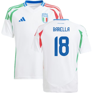 adidas (MB) 2024-2025 Italy Away Shirt (Kids) (BARELLA 18) adidas (MB) 2024-2025 Italy Away Shirt (Kids) (BARELLA 18)