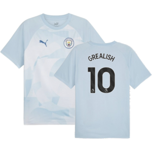 Puma (SB) 2023-2024 Man City Prematch SS Jersey (Silver Sky) - Kids (GREALISH 10) Puma (SB) 2023-2024 Man City Prematch SS Jersey (Silver Sky) - Kids (GREALISH 10)