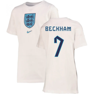 Nike (SB) 2022-2023 England Crest Tee (White) - Kids (Beckham 7) Nike (SB) 2022-2023 England Crest Tee (White) - Kids (Beckham 7)