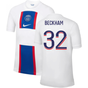 Nike (MB) 2022-2023 PSG Third Shirt (Kids) (BECKHAM 32) Nike (MB) 2022-2023 PSG Third Shirt (Kids) (BECKHAM 32)