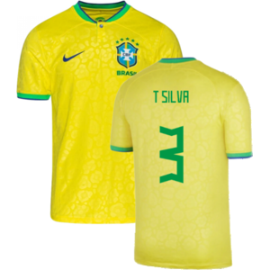 Nike (MB) 2022-2023 Brazil Little Boys Home Shirt (T Silva 3) Nike (MB) 2022-2023 Brazil Little Boys Home Shirt (T Silva 3)