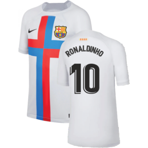 Nike (SB) 2022-2023 Barcelona Third Shirt (Kids) (RONALDINHO 10) Nike (SB) 2022-2023 Barcelona Third Shirt (Kids) (RONALDINHO 10)