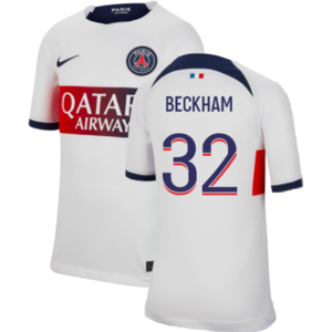 Nike (SB) 2023-2024 PSG Away Shirt (Kids) (Beckham 32) Nike (SB) 2023-2024 PSG Away Shirt (Kids) (Beckham 32)