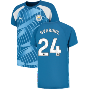 Puma (MB) 2023-2024 Man City Pre-Match Jersey (Lake Blue) - Kids (Gvardiol 24) Puma (MB) 2023-2024 Man City Pre-Match Jersey (Lake Blue) - Kids (Gvardiol 24)