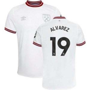 Umbro (LB) 2023-2024 West Ham United Away Shirt (Kids) (ALVAREZ 19) Umbro (LB) 2023-2024 West Ham United Away Shirt (Kids) (ALVAREZ 19)