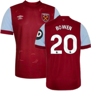 Umbro (XLB) 2023-2024 West Ham Home Shirt (Kids) (BOWEN 20) Umbro (XLB) 2023-2024 West Ham Home Shirt (Kids) (BOWEN 20)