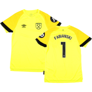 Umbro (MB) 2023-2024 West Ham Change Goalkeeper Shirt (Yellow) - Kids (Fabianski 1) Umbro (MB) 2023-2024 West Ham Change Goalkeeper Shirt (Yellow) - Kids (Fabianski 1)