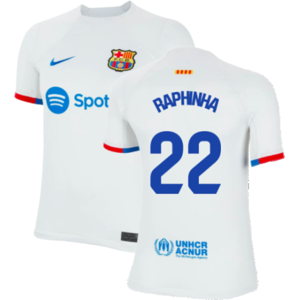 Nike (MB) 2023-2024 Barcelona Away Shirt (Kids) (Raphinha 22) Nike (MB) 2023-2024 Barcelona Away Shirt (Kids) (Raphinha 22)