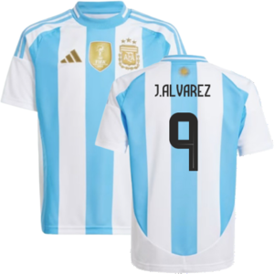 adidas (XLB) 2024-2025 Argentina Home Shirt (Kids) (J.ALVAREZ 9) adidas (XLB) 2024-2025 Argentina Home Shirt (Kids) (J.ALVAREZ 9)