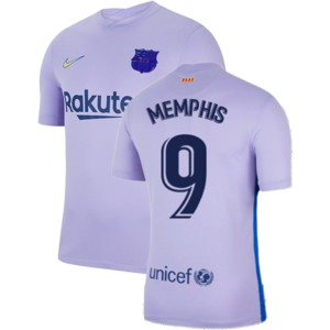 Nike (SB) 2021-2022 Barcelona Away Shirt (Kids) (MEMPHIS 9) Nike (SB) 2021-2022 Barcelona Away Shirt (Kids) (MEMPHIS 9)