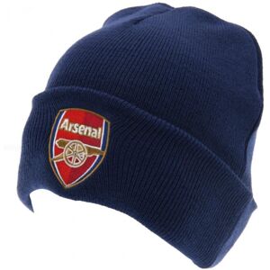 (One Size, Navy) Arsenal FC Unisex Adults TU Crest Knitted Hat (One Size, Navy) Arsenal FC Unisex Adults TU Crest Knitted Hat