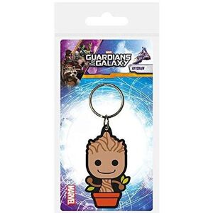 Disney Guardians of The Galaxy-Baby Groot Rubber Keychain, Metal, Multicoloured, Disney Guardians of The Galaxy-Baby Groot Rubber Keychain, Metal, Multicoloured,