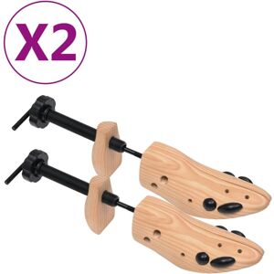 vidaXL Solid Pine Wood Shoe Trees 2 Pairs Size 36-40 Wooden Shoe Shape Holder vidaXL Solid Pine Wood Shoe Trees 2 Pairs Size 36-40 Wooden Shoe Shape Holder