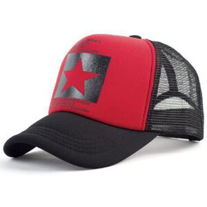 Unbranded (BlackRed) Unisex Adjustable Mesh Baseball Cap Big Star Summer Hat Hip Hop Sport Unbranded (BlackRed) Unisex Adjustable Mesh Baseball Cap Big Star Summer Hat Hip Hop Sport