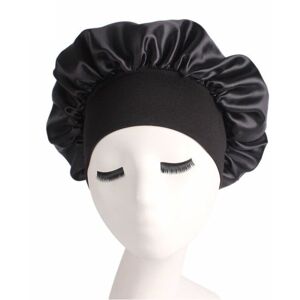 Unbranded (Black) Women Long Hair Care Satin Bonnet Sleep Hat Cap Night Silk feel Cap Head Unbranded (Black) Women Long Hair Care Satin Bonnet Sleep Hat Cap Night Silk feel Cap Head