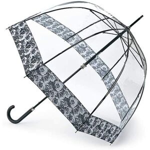 Fulton Birdcage 2 Luxe Photo Rose Print Umbrella, Black Fulton Birdcage 2 Luxe Photo Rose Print Umbrella, Black