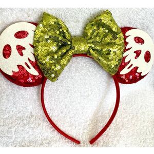 Disney Minnie Mouse Red Green sequence glitter spooky ears headband Halloween Disney Minnie Mouse Red Green sequence glitter spooky ears headband Halloween