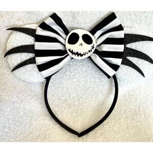 Disney Minnie Mouse Black white sequence glitter nightmare Jack headband Disney Minnie Mouse Black white sequence glitter nightmare Jack headband