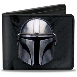 Star Wars The Mandalorian Bounty Hunter Helmet Vegan Leather Wallet Star Wars The Mandalorian Bounty Hunter Helmet Vegan Leather Wallet