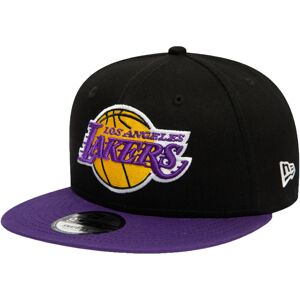 (S/M, Black) New Era LA Lakers 9FIFTY Stretch Flat Visor Snapback Cap Hat - Blac (S/M, Black) New Era LA Lakers 9FIFTY Stretch Flat Visor Snapback Cap Hat - Blac