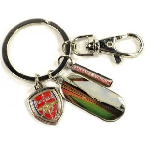 Official Arsenal FC 3 piece stadium crest design charm keyring Official Arsenal FC 3 piece stadium crest design charm keyring