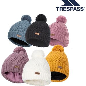 Trespass Womens Pom Pom Hat Knitted Beanie Zyra Trespass Womens Pom Pom Hat Knitted Beanie Zyra
