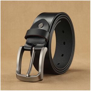 Unbranded (Black, 110cm) Business Casual Men Belt Vintage Pin Buckle Leather Belt Minimali Unbranded (Black, 110cm) Business Casual Men Belt Vintage Pin Buckle Leather Belt Minimali