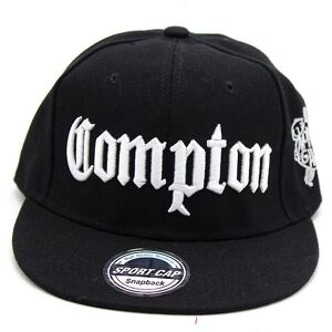 Unbranded (black) Compton Snapback Embroidered Hip-hop Baseball Cap For Men And Women With Unbranded (black) Compton Snapback Embroidered Hip-hop Baseball Cap For Men And Women With