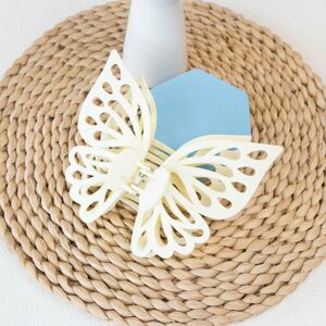 Unbranded (Cream) 1PC Fashion Butterfly Hair Claws 5.3inch Large Hair Clips Claws Women Gi Unbranded (Cream) 1PC Fashion Butterfly Hair Claws 5.3inch Large Hair Clips Claws Women Gi