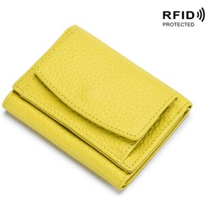 Unbranded ((Lemon Yellow) Full -layer cowhide inside and outside) Small Wallet Female Leat Unbranded ((Lemon Yellow) Full -layer cowhide inside and outside) Small Wallet Female Leat
