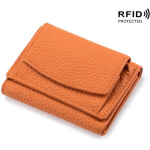 Unbranded ((Orange) Full -layer cowhide inside and outside) Small Wallet Female Leather Ja Unbranded ((Orange) Full -layer cowhide inside and outside) Small Wallet Female Leather Ja