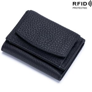 Unbranded ((Black) Full -layer cowhide inside and outside) Small Wallet Female Leather Jap Unbranded ((Black) Full -layer cowhide inside and outside) Small Wallet Female Leather Jap