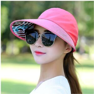 Unbranded (Watermelon Red) Women Large Visor Hat Wide Brim Sun Anti-uv Golf Tennis Cap Unbranded (Watermelon Red) Women Large Visor Hat Wide Brim Sun Anti-uv Golf Tennis Cap