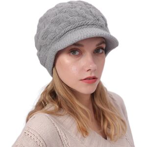 Unbranded (Light Grey) Womens Winter Beanie Hat Warm Knitted Slouchy Wool Hats Cap With Vi Unbranded (Light Grey) Womens Winter Beanie Hat Warm Knitted Slouchy Wool Hats Cap With Vi