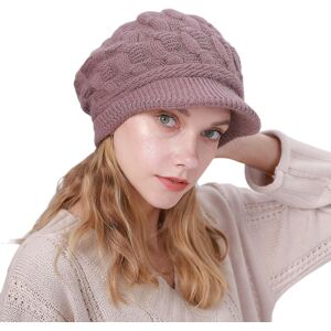 Unbranded (Light Purple) Womens Winter Beanie Hat Warm Knitted Slouchy Wool Hats Cap With Unbranded (Light Purple) Womens Winter Beanie Hat Warm Knitted Slouchy Wool Hats Cap With