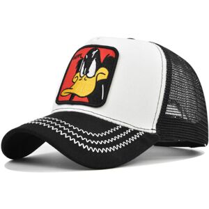 Unbranded (Black White) Daffy Cap Curved Visor Cartoon Duck Embroidered Baseball Cap Washe Unbranded (Black White) Daffy Cap Curved Visor Cartoon Duck Embroidered Baseball Cap Washe