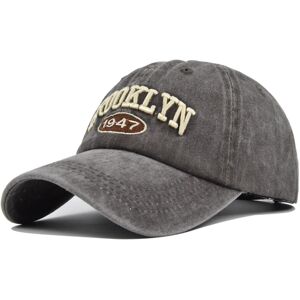 Unbranded (Coffee) Duck Tongue Hat Stylish Brooklyn Embroidered Logo Baseball Cap Washed D Unbranded (Coffee) Duck Tongue Hat Stylish Brooklyn Embroidered Logo Baseball Cap Washed D