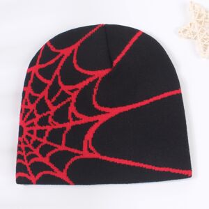 Unbranded (Red) Hat Versatile Style Cool Spider Web Mens And Womens Warm Knitted Hatsbeani Unbranded (Red) Hat Versatile Style Cool Spider Web Mens And Womens Warm Knitted Hatsbeani