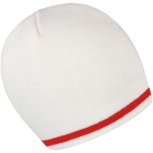 (One Size, White / Red) Result Unisex Winter Essentials National Beanie Hat (One Size, White / Red) Result Unisex Winter Essentials National Beanie Hat