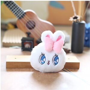 DINAMR (White) Cute Plush Bunny Keychain Doll Adorable Coin Purse For Kids And Adults DINAMR (White) Cute Plush Bunny Keychain Doll Adorable Coin Purse For Kids And Adults