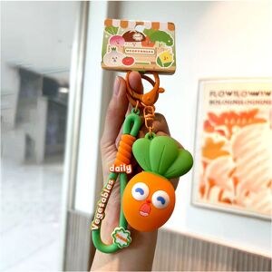 VEISHET (Carrot) Squeaky Lovely Cartoon Vegetable Keychain Silicone Accessory Perfect Fo VEISHET (Carrot) Squeaky Lovely Cartoon Vegetable Keychain Silicone Accessory Perfect Fo