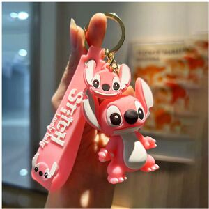 VEISHET (Pink) Cute Cartoon Stitch Keychain Silicone Key Holder Adorable Bag Ornament Fo VEISHET (Pink) Cute Cartoon Stitch Keychain Silicone Key Holder Adorable Bag Ornament Fo