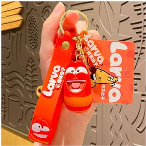 VEISHET (Red) Cartoon Pvc Adorable Larva Keychain Cute Couple Bag Accessory Gift VEISHET (Red) Cartoon Pvc Adorable Larva Keychain Cute Couple Bag Accessory Gift