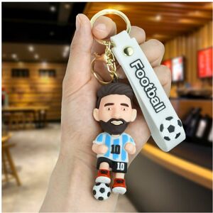 VEISHET (Blue) Lionel Messi Cartoon Star Keychain Cute Bag Car Pendant Ornament Doll Gif VEISHET (Blue) Lionel Messi Cartoon Star Keychain Cute Bag Car Pendant Ornament Doll Gif