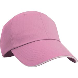(One Size, Pink/White) Result Headwear Herringbone Sandwich Peak Baseball Cap (One Size, Pink/White) Result Headwear Herringbone Sandwich Peak Baseball Cap