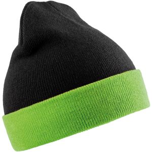 (One Size, Black/Lime Green) Result Genuine Recycled Unisex Adult Compass Beanie (One Size, Black/Lime Green) Result Genuine Recycled Unisex Adult Compass Beanie