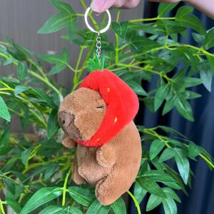 Unbranded (Strawberry Head 11cm) Fun Capybara Plush Keychain Colorful Animal Design Perfec Unbranded (Strawberry Head 11cm) Fun Capybara Plush Keychain Colorful Animal Design Perfec