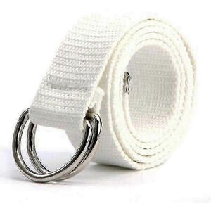 Unbranded Men Women's Canvas D Ring Belts Webbing Waist Belt Waistband Unbranded Men Women's Canvas D Ring Belts Webbing Waist Belt Waistband