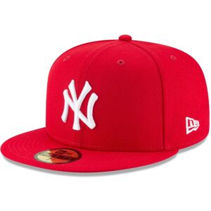 New Era Mens MLB Basic NY Yankees 59fifty Fitted Cap Scarlet 7 3/8 New Era Mens MLB Basic NY Yankees 59fifty Fitted Cap Scarlet 7 3/8